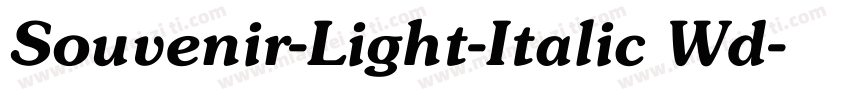 Souvenir-Light-Italic Wd字体转换